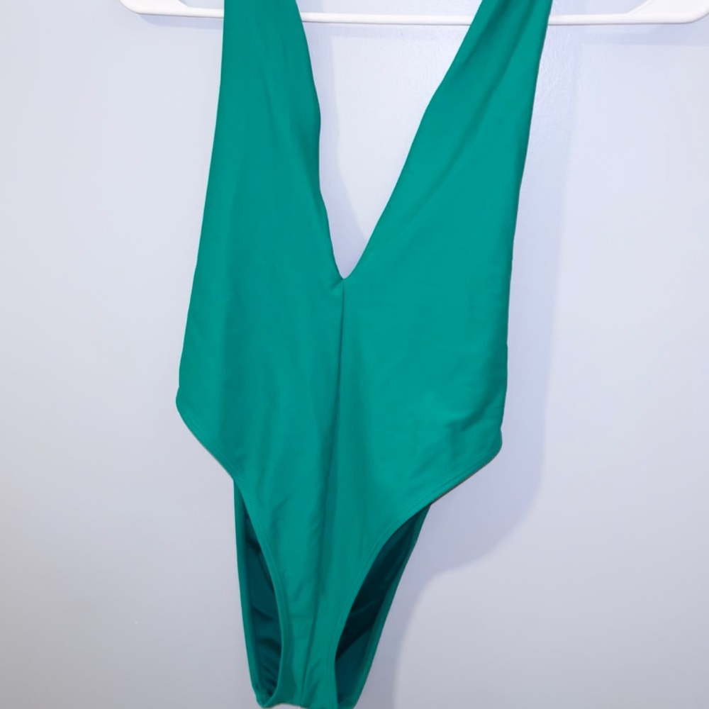 Halter swimwear one piece.